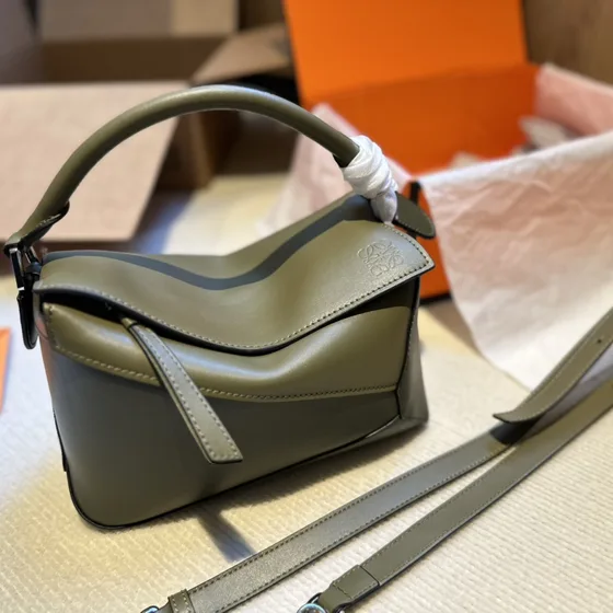 Loewe Puzzle Bag Beige/Grigio Manico