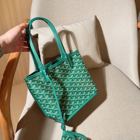 Goyard Saint Louis Mini Green Tote Bag