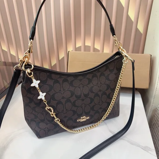 Coach Signature Chain Crossbody Khaki/Marrón Crossbody