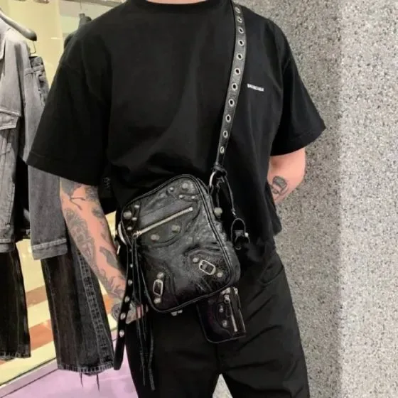 Balenciaga Le Cagole Crossbody Pouch Black Crossbody