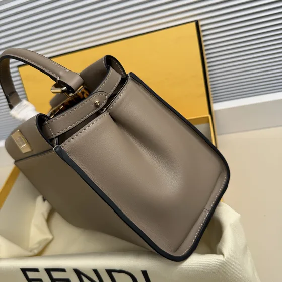 Fendi Peekaboo Iseeu Small Gray Crossbody