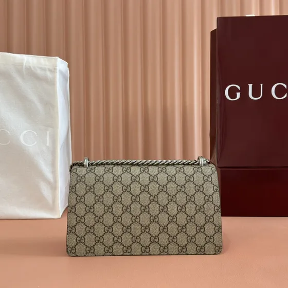 Gucci Dionysus Gg Shoulder Bag Beige Red Shoulder Bag