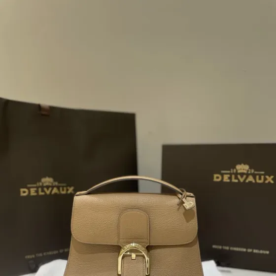 Delvaux Le Brillant Beige Top Handle