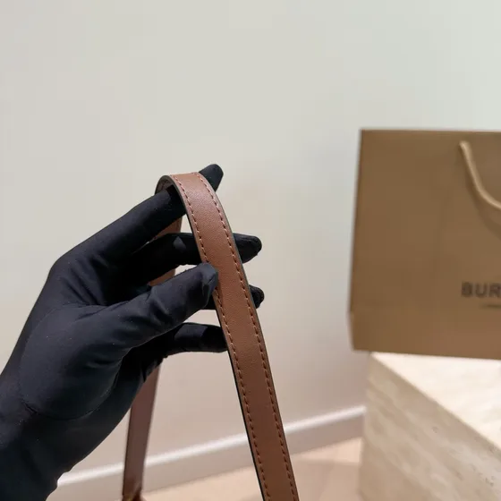 Burberry Haymarket Check Shoulder Bag Beige Brown Shoulder Bag