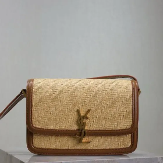 YSL Solferino Medium Bag Beige/Braun Schultertasche