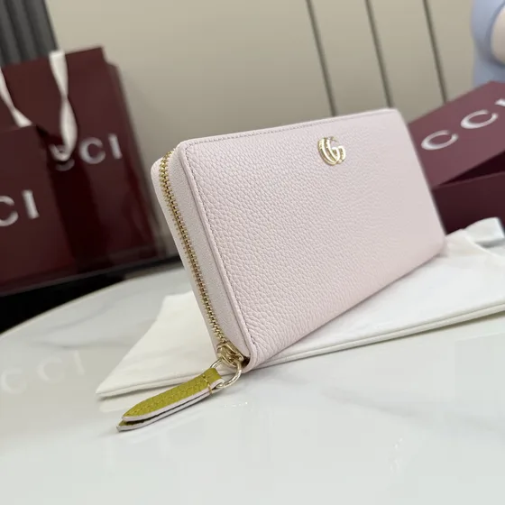 Gucci Gg Marmont Zip Around Wallet Light Pink Wallet