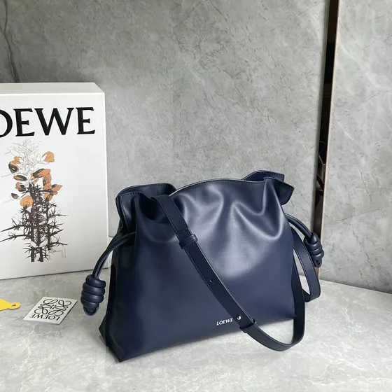 Loewe Flamenco Clutch Navy Blue Clutch