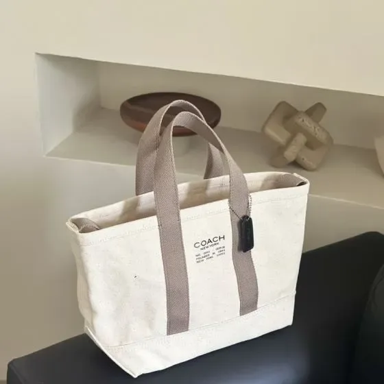 Coach Canvas Tote Off White Tote Bag