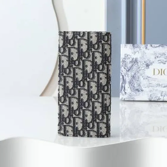 Dior wallet Oblique Navy and Beige everyday