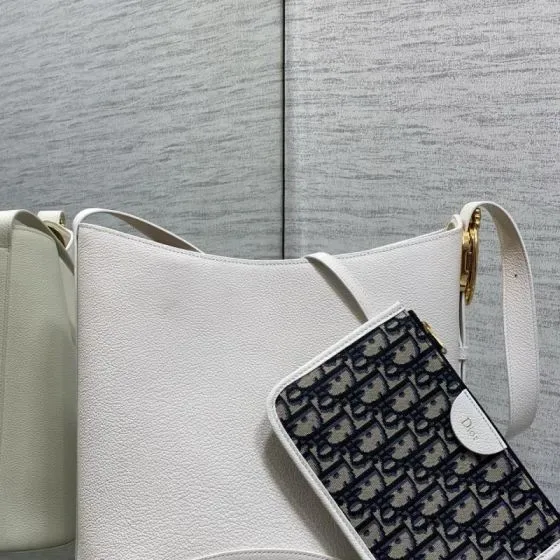 Dior Medium Dior Chambord Bucket Bag White Shoulder Bag