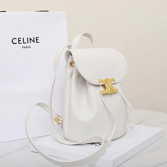 Celine Triomphe Backpack White Backpack