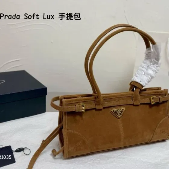 Prada Soft Lux Marrón Asa superior
