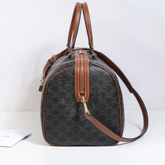 Celine Triomphe Boston Bag Brun Axelväska