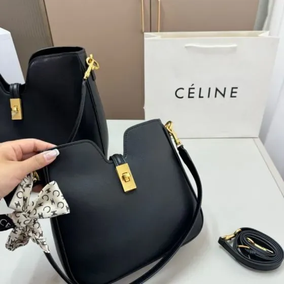 Celine Bucket 16 Bag Black Shoulder Bag