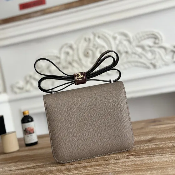 Hermes Constance Gray Crossbody