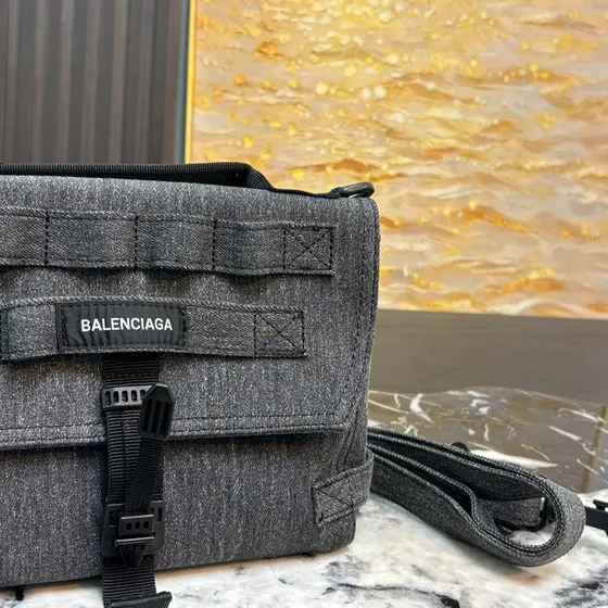 Balenciaga Army Messenger Bag Heather Grey Crossbody