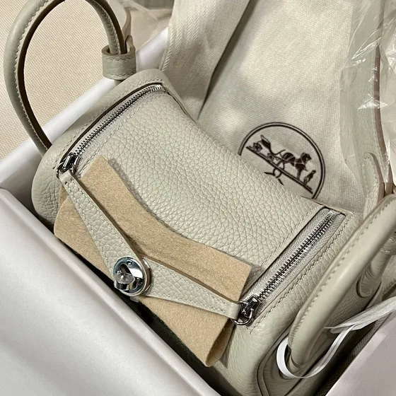 Hermes Lindy Mini Pearl Gris Bolso bandolera