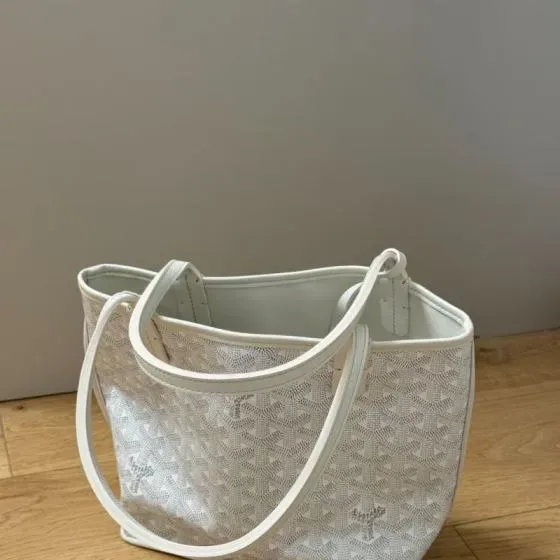 Goyard Anjou Mini White Tote Bag