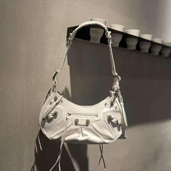 Balenciaga Le Cagole S White Shoulder Bag