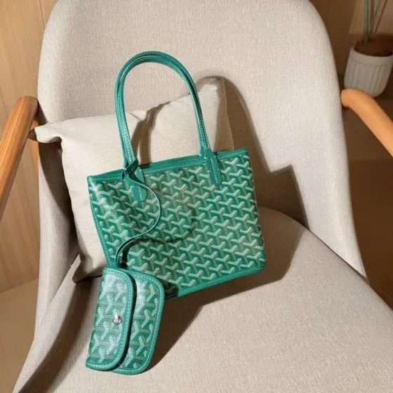 Goyard Saint Louis Mini Green Tote Bag
