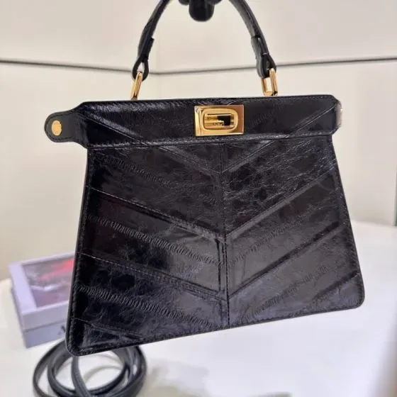 Fendi Peekaboo Iseeu Petite Black Top Handle