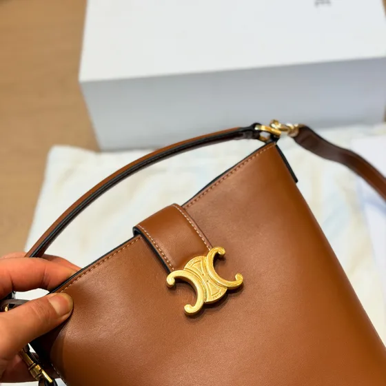 Celine Triomphe Bucket Bag Coklat Bucket Bag