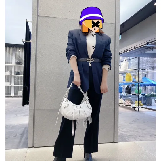 Balenciaga Le Cagole Shoulder Bag Trắng Shoulder Bag