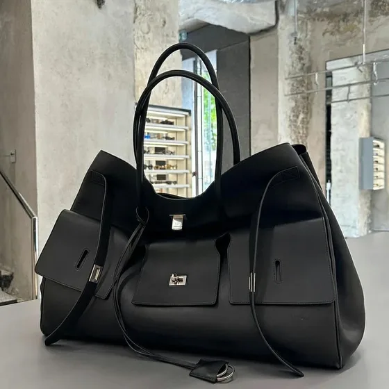 Balenciaga Bel Air Large Carry All Bag Black Tote Bag