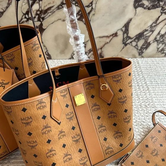 MCM Toni Top-Zip Shopper Cognac/Braun Shoppertasche