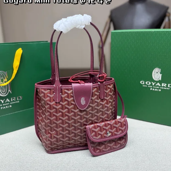 Goyard Anjou Mini Navy Blue Tote Bag