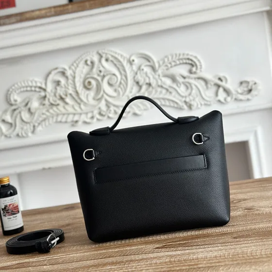 Hermes 24/24 Đen Top Handle