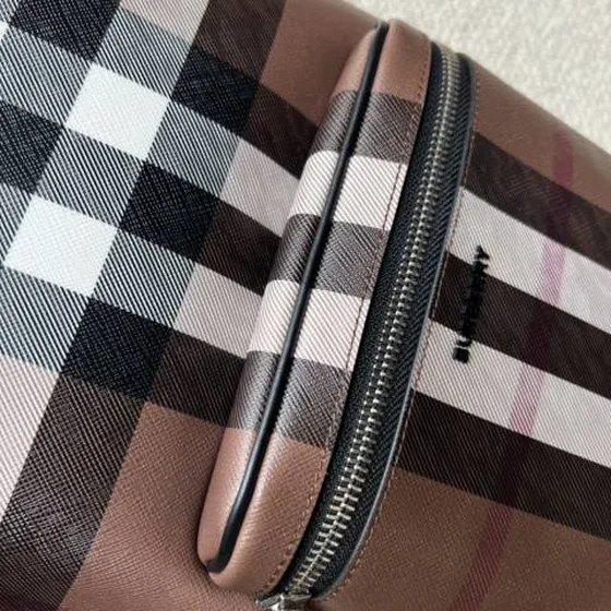 Burberry Ryggsäck Nova Check Plaid Brun Svart large crossbody