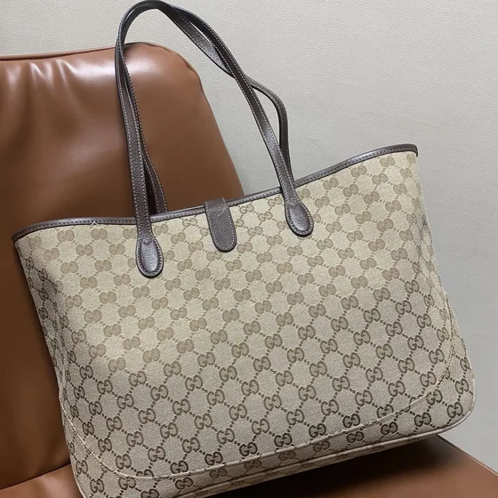 Gucci Gg Supreme Jackie Tote Bege/Marrom 45cm Bolsa tote
