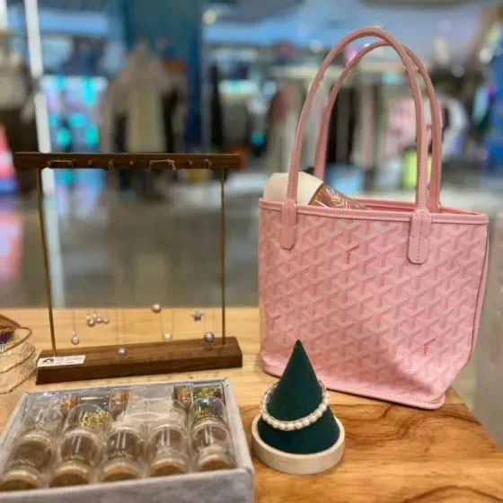 Goyard Anjou Mini Pink Tote Bag