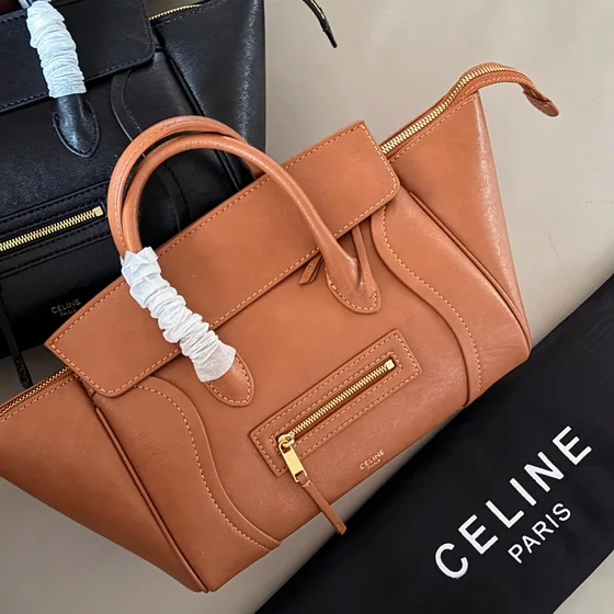 Celine Luggage Brown Top Handle