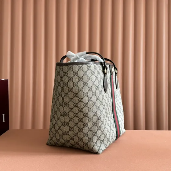 Gucci Ophidia Gg Medium Tote Bag Beige/Brown Tote Bag