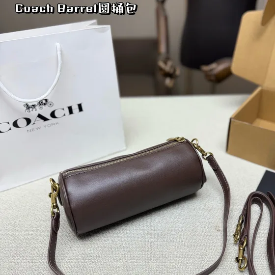 Coach Barrel Bag Dark Marrone Crossbody