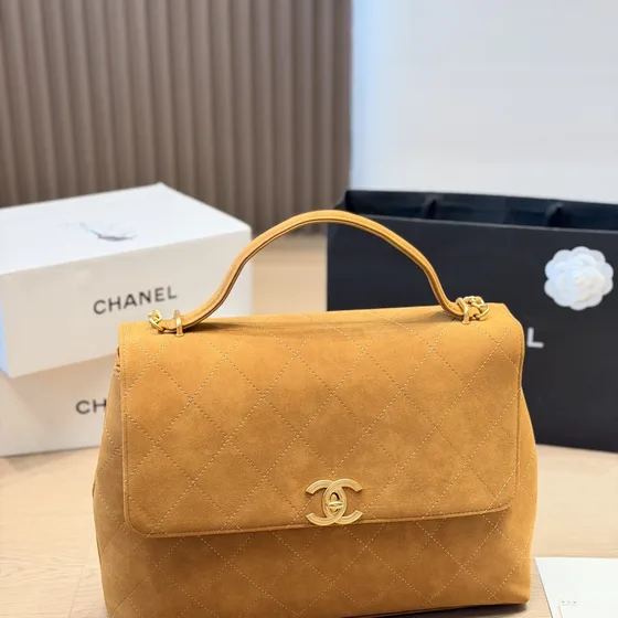 Chanel Top Handle Flap Bag Caramel Top Handle