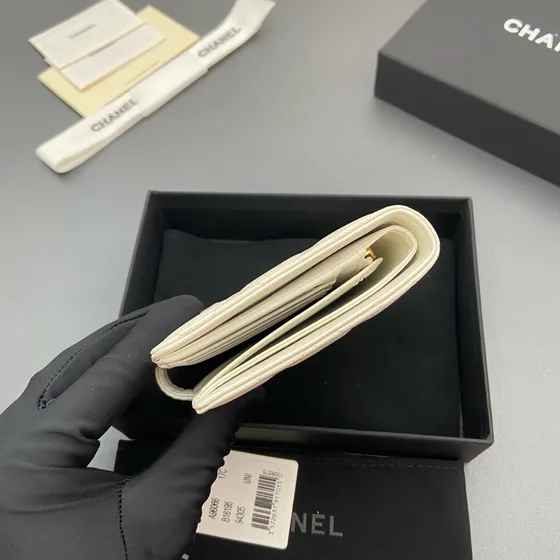 Chanel Classic French Purse Белый Клатч