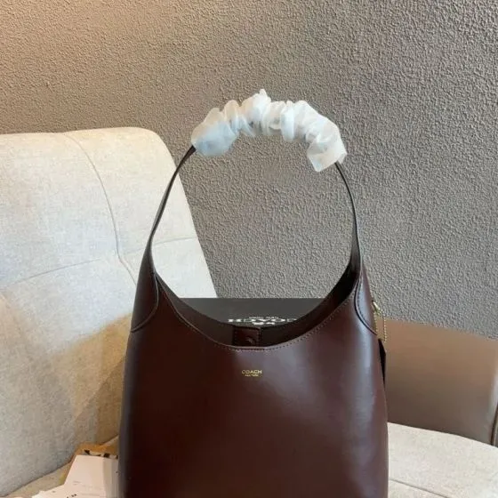 Coach Brooklyn Shoulder Bag 28 Dark Brown Hobo