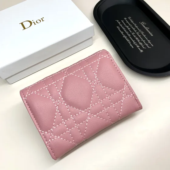 Dior Lady Dior Lotus Brieftasche Rosa Brieftasche