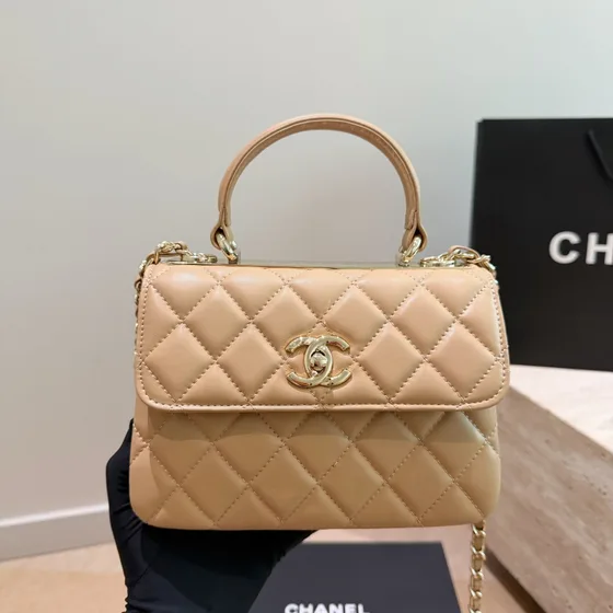 Chanel Trendy Cc Caramel Coklat Top Handle
