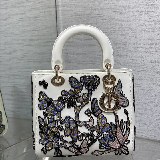 Dior Lady Dior Putih Top Handle