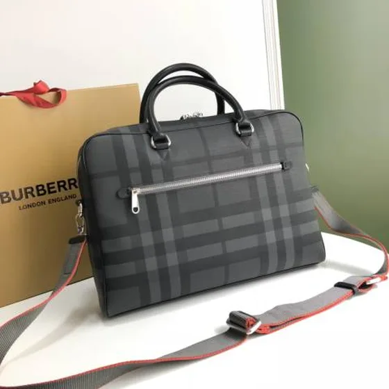 Burberry Aktväska Charcoal check business