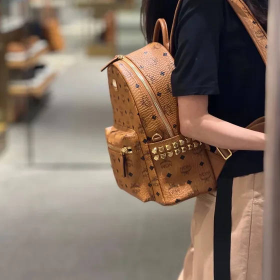 MCM Stark Backpack Cognac Backpack