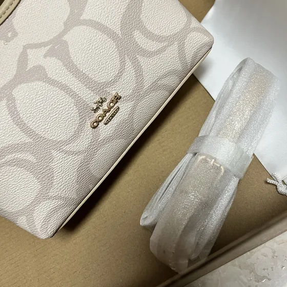Coach Blanco/Gris Crossbody
