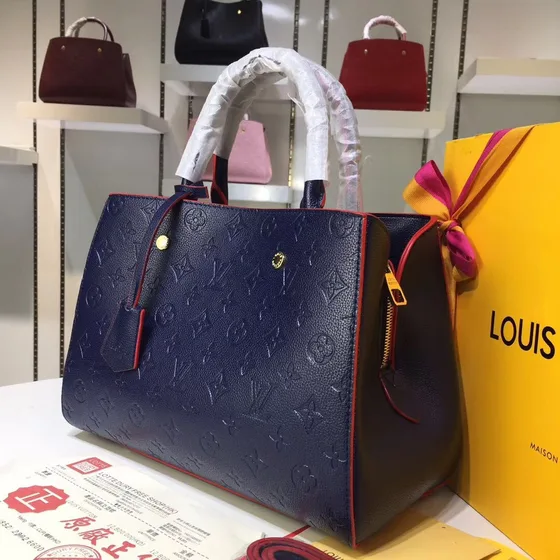 Louis Vuitton Montaigne كحلي أزرق Top Handle