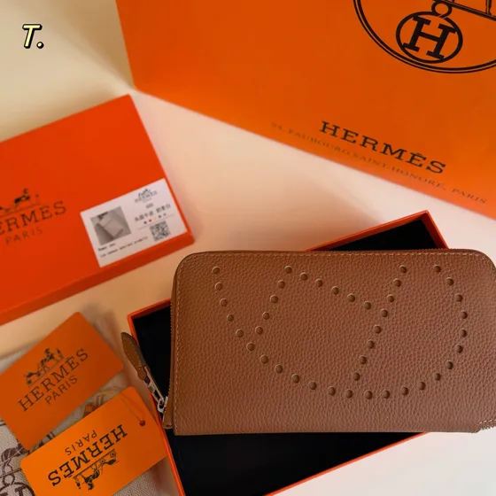 Hermes Epsom Evelyne Long Zipped Wallet Multicolor Wallet