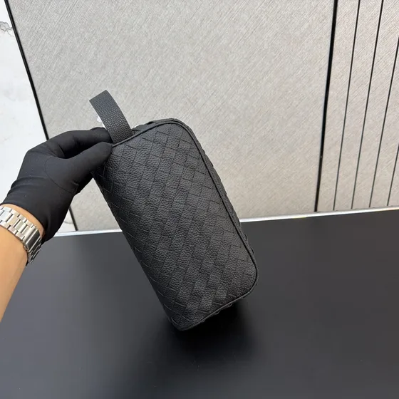 Bottega Veneta Intrecciato Toiletry Case Black Pouch