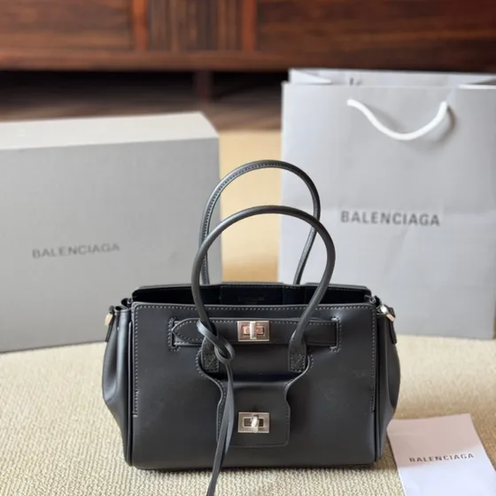 Balenciaga Bel Air Mini Carry On Bag Black Top Handle
